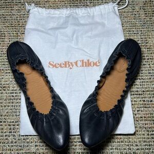 See by Chloé Jane Leather Ballet Flats